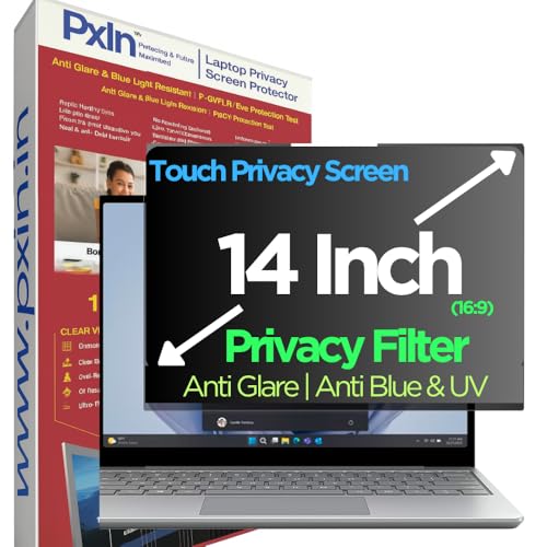Image of Pxin 14 Inch (16:9) Laptop Eye Comfort Shield with Adv Privacy | Anti-Glare | No UV | Anti Blue | Touch Sensitive Laptop Privacy Filter