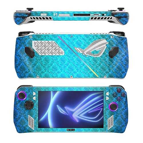 Image of MightySkins Carbon Fiber Skin Compatible with Asus ROG Ally - Blue Vintage | Protective, Durable Textured Carbon Fiber Finish | Easy to Apply