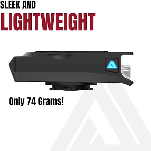 Miniatura 5 de KOM Cycling - Luz delantera de bicicleta de liberación rápida de 1000 lúmenes, diseñada para soportes Wahoo y Garmin con cuarto de vuelta, 6 modos,