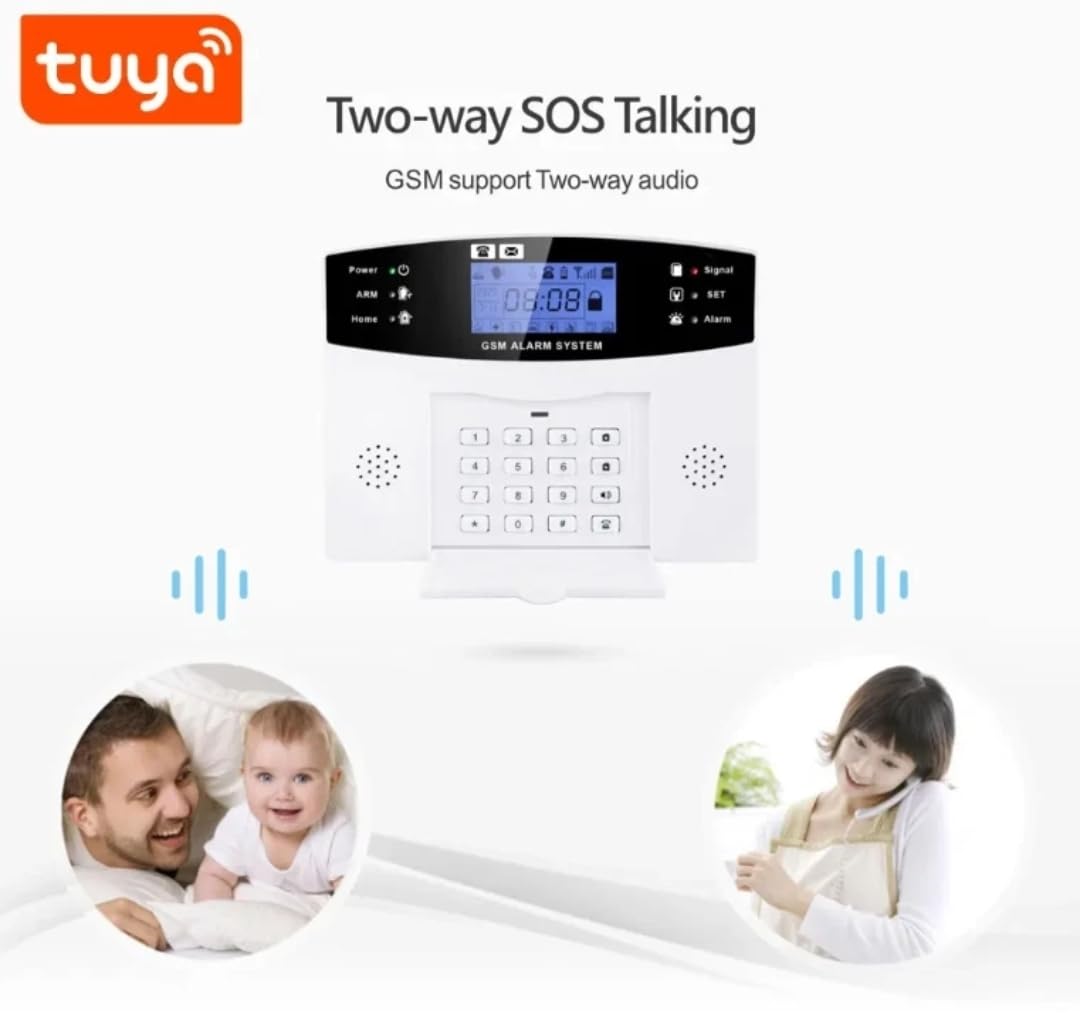 Système d'alarme Domestique Tuya GSM/WiFi + Accessoires. Application et Alarme Panique SOS.