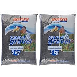 Arena Para Purificar Agua Amtra Cuarzo Ceramizado Negro, Arena de Acuario de Cuarzo Fino, para Agua Dulce o Salada, Grano De 2-3 mm, Cantidad 5 kg (Paquete de 2)