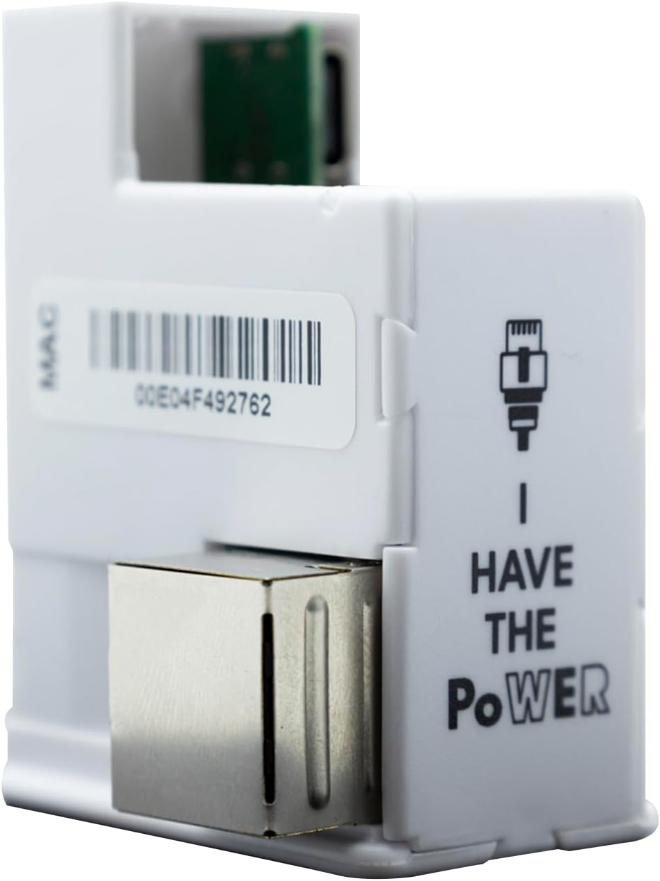 PoE Texas in-Wall Patented PoE to USB-C Power and Data Delivery with 12 Watt Output for iPad Air, Galaxy Tab, and More - 10/100 Mbps Fast Ethernet with Right-Angle Cable for USBC Enabled Tablets