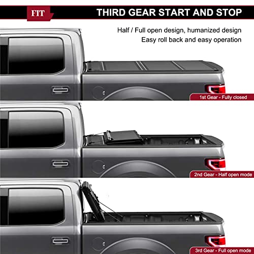 Zwnav Folding Truck Bed Tonneau Cover, Retractable Electric For Dodge Ram 1500 Truck 09-19 #TOP4