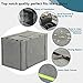 PETSFIT Dog Crate Cover,42 Inch Kennel Cover for Wire Dog Crate, Double Doors, Mesh Window, Flap On The Top and Back is Detachable, Dog Cage Cover Grey