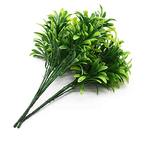 Plantas artificiales, hojas verdes baratas, jarrón decorativo de boda para decoración del hogar, maceta decorativa