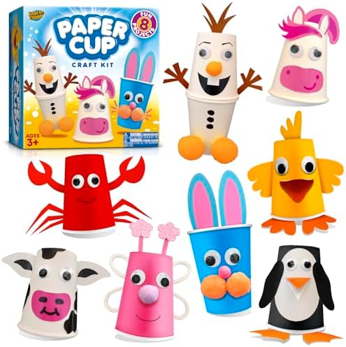 Arts and Crafts for Toddlers & Kids Ages 3-6 – Paper Cup Craft Ki...