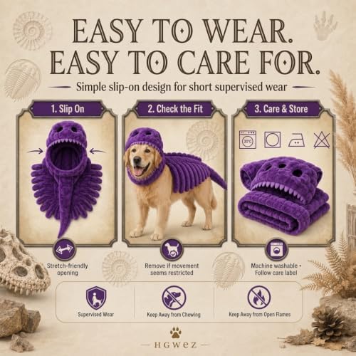 Pet Dinosaur Costume Soft Plush Dinosaur Skeleton Dog Halloween Costume — view 6