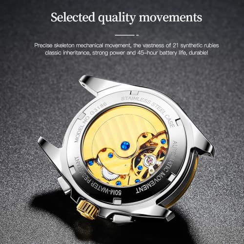 Image of OLEVS Couple Pair Watches Set Automatic Mechanical Self Winding