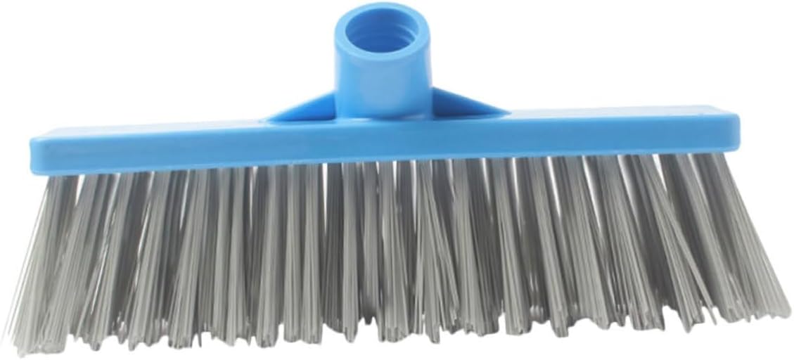 Blue Plastic Broom Head Replacement with Long Bristles for Home Cleaning