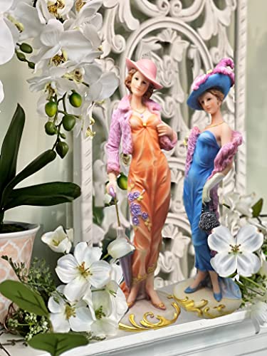 Koncenttop S/2 Women Collectible Figurines, Sister Figurines Statues Home Living Decor, Table Decor, Book Decor, Hand Painted Sculpture For Home Décor #TOP1