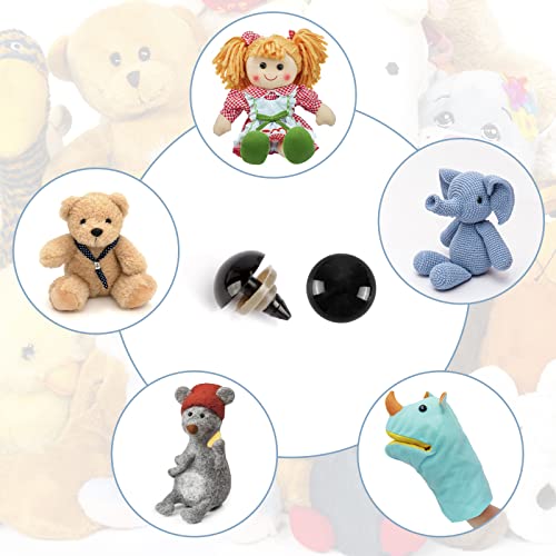 260Pcs Plastic Safety Eyes And Noses With Washers, Craft Doll Eyes, Black Safety Eyes For Amigurumi, Puppet, Plush Animal And Teddy Bear #TOP5