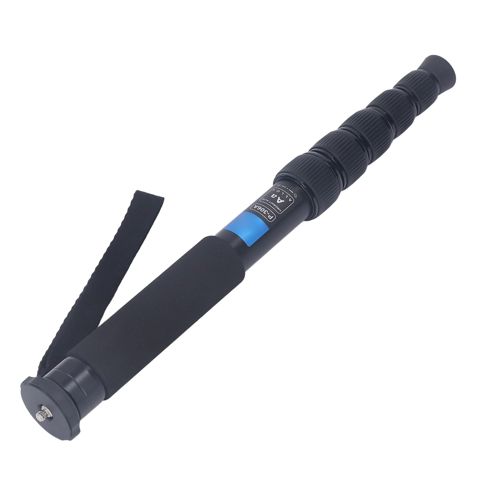 Heavy Duty Camera Monopod Pole, Portable Telescopic Stand for SLR Photography, Adjustable Height, Versatile with Detachable Head, Removable Rubber Foot Mat, Hiking Crutch,