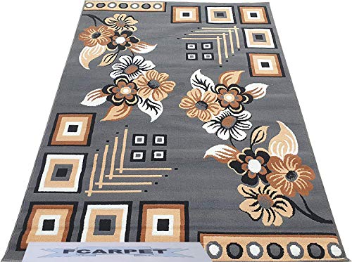 Image of Modern Carpet Velvet Touch 6.0X 8.0 Feet Grey AE