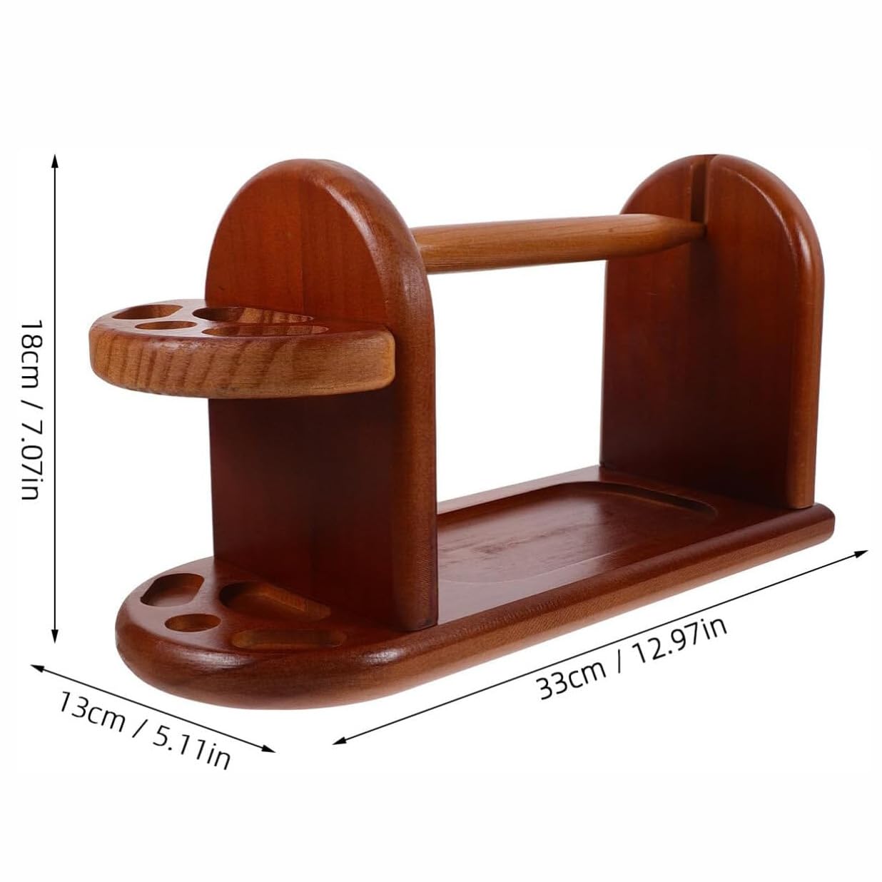 Soporte de hilo para ganchillo, soporte de bolas de hilo de madera, dispensador de hilo giratorio para amantes del ganchillo y el tejido, rotación suave
