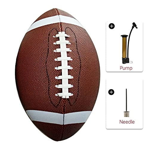Yoasonek Junior's Football, Training Football With Pump, Super Grip Composite Leather Football For Indoor/Outdoor Training, All Team Options (Junior) #TOP3