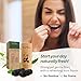 Charcoal Bamboo Floss | 2 Natural Floss Refill with Bamboo Container | Organic Mint & Candelilla Wax | Vegan & Biodegradable | Compatible with Similar Size Dental Silk Containers