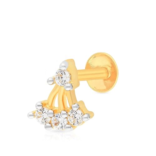 22 KT (916) purity Yellow Gold Nosepin NPFJDZ0091_Y for Women