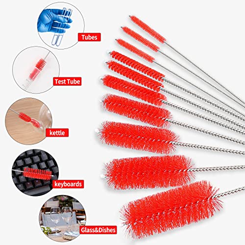 Image of CiaraQ Bottle Cleaning Brushes, 8 Inch Nylon Tube Brush Set