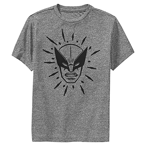 T-shirt Wolverine Garçon vêtement Marvel imprimé tête X-Men