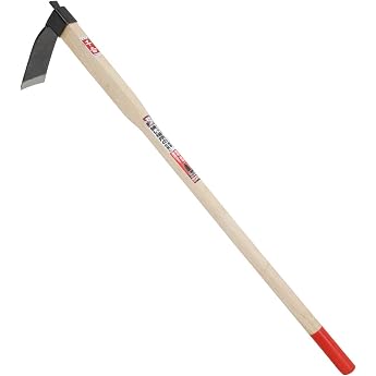 Senkichi Butt Hoe, Blade Length 6.3 x 3.0 inches 160 x 75 mm, Handle Length 35.4 inches 900 mm, L-Shaped Metal Fittings Included