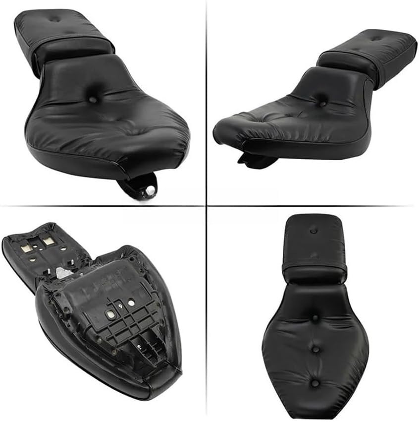 Motorbike Seats Saddle Motorcycle PU Leather Driver Passenger Two-Up Front Rear Seat for for Steed VT400 VT600 C CD VLX600 VLX 600 1988-2008
