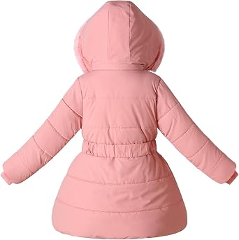 Girls Winter Coats Kids Puffer Jackets Fleece Lined Warm Snow Clothes With Hood