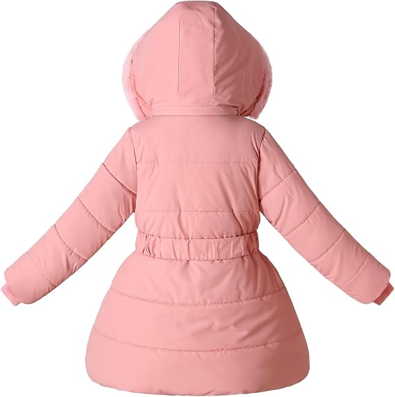 Girls Winter Coats Kids Puffer Jackets Fleece Lined Warm Snow Clothes With Hood