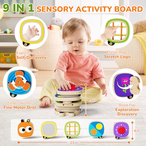 Image of Baby Busy Board Toys for 1 Year Old, Montessori Toys for 1 2 3 Year Old