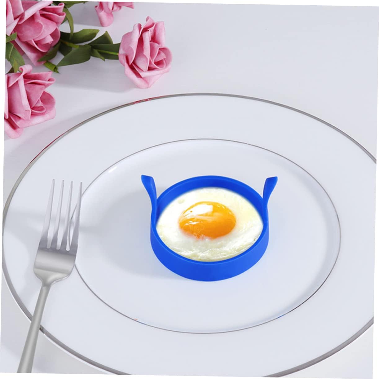 MAGICLULU 16pcs Egg Cooking Rings Non Sticky Silicone Ring Molds Egg Molds for Frying Pan for Cooking