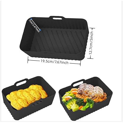 Airfryer Zubehör für für Ninja Heißluftfritteuse, 2Pcs Silikonform Zubehör für Ninja Foodi Max Dual Zone AF400EU AF300EU AF400EUCP 9.5L, SL400EU – Bild 4