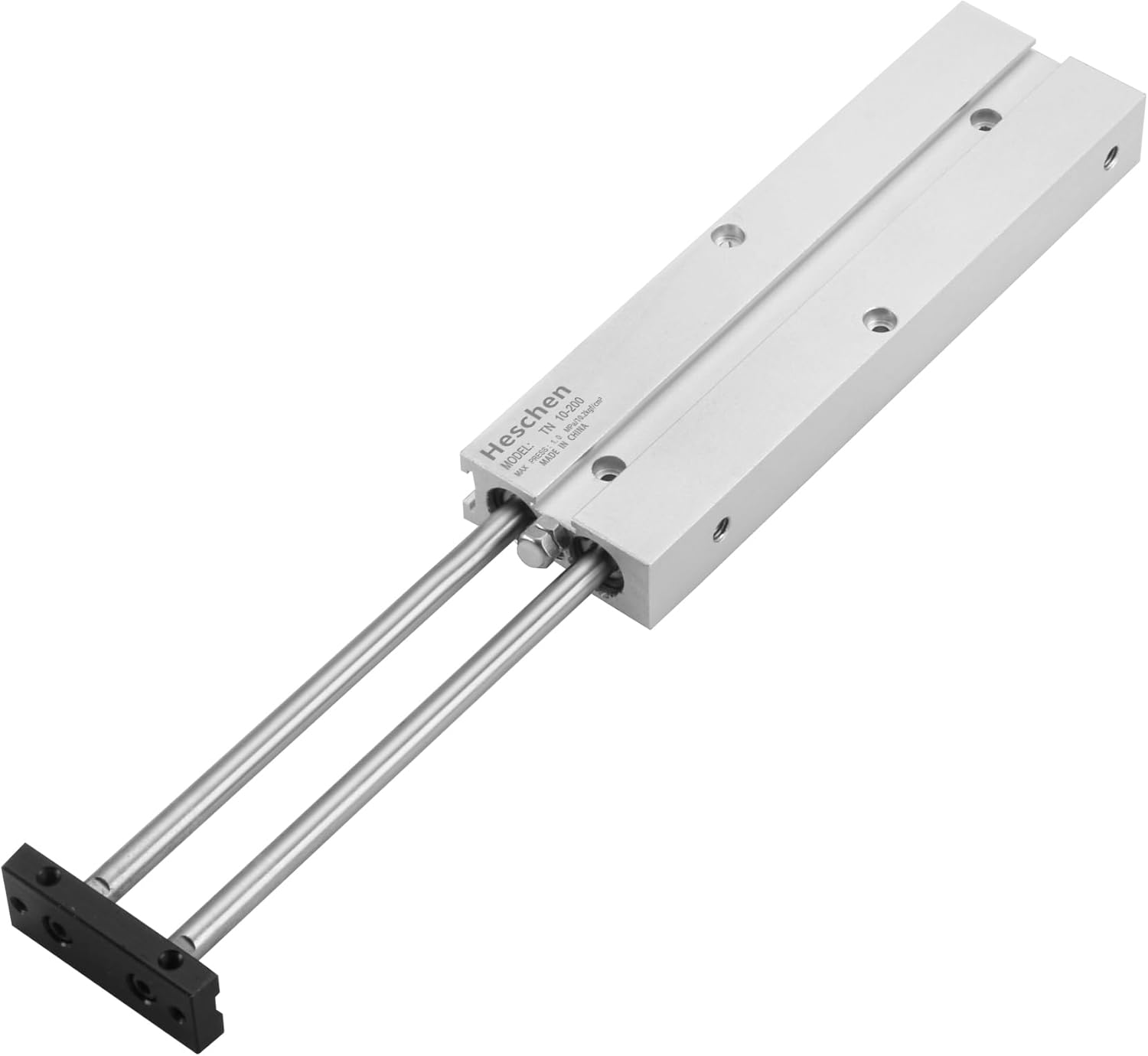 Heschen Double-Acting Pneumatic Air Cylinder, TN10-200, Bore 10mm, Stroke 200mm, Double-Rod Aluminum, with Magnet,for The Automatic Equipment