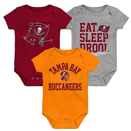 Image of Outerstuff Newborn & Infant // NFL Three-Pack Eat, Sleep & Drool Retro Bodysuit Set