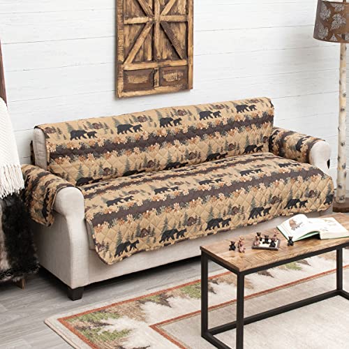 BLACK FOREST DECOR Cozy Cabin Bears Sofa Cover