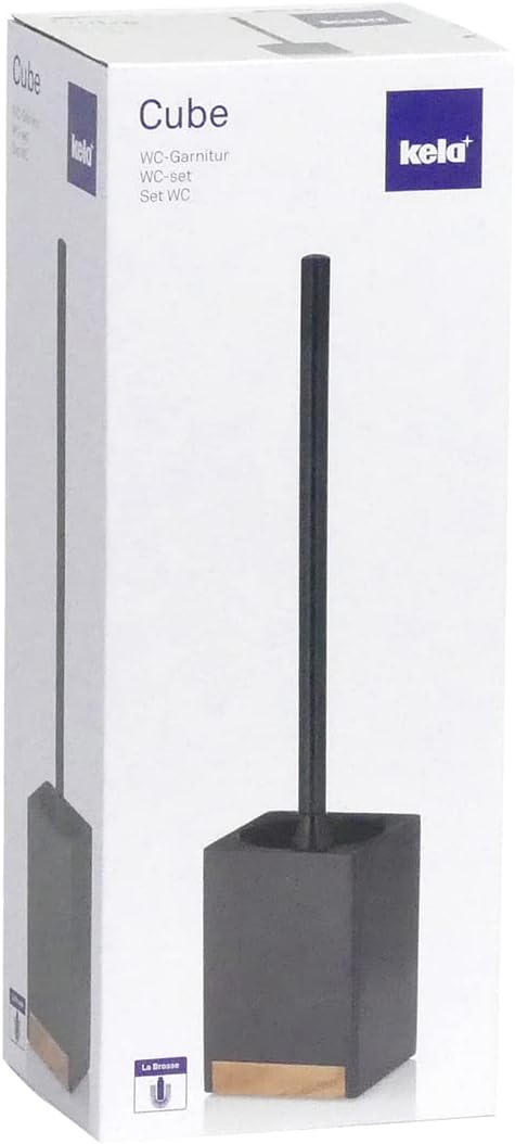 Kela Toilet Brush, Black Cube 23690
