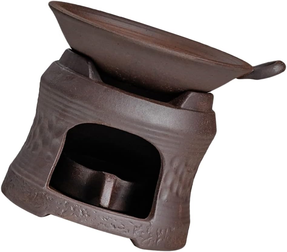 Hemoton 1 Set Ceramic Teapot Warmer Tea Stove Warming Base Heating Teapot Tools Ceramic Candle Holder Incense Aroma Diffuser for Home Office Cfe Tea House