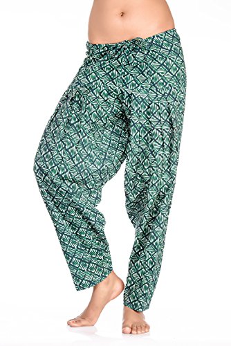 In-Sattva Women's Diamonds with Lines Print Harem and Lounge Pants