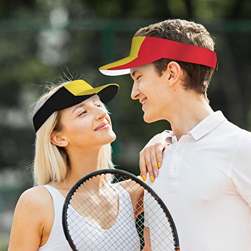 Image of Cute Funny Flag Hat Women Men Adjustable Flag Sport Sun Visor Hat Summer Fashion Sun Cap Beach Flag Hat