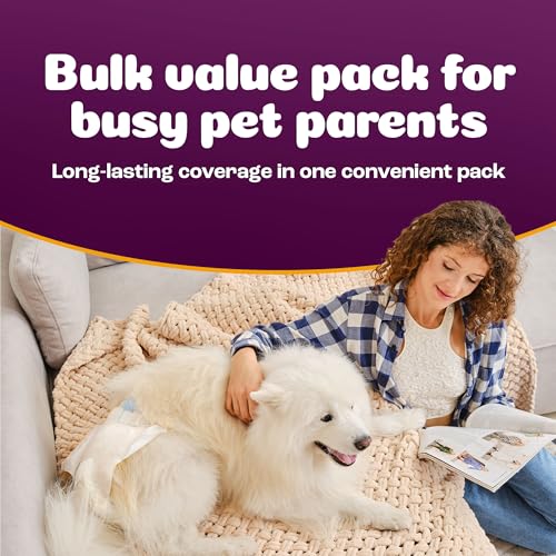 Image of Inspire Pet Care Dog Diapers Female Dogs | Bulk Value Doggie Incontinence, Accidents, for Heat, Pee or Period and Housebreaking (Large (60 Count))
