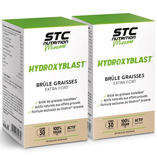 STC NUTRITION - Hydroxyblast® - Brûleur de graisses & coupe-faim naturel à base de plantes - Actif breveté Sinetrol® -Perte de poids & Contrôle de l'appétit - Lot de 2