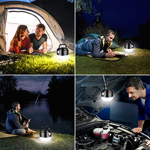 Solar Led Camping Lantern, Usb Rechargeable Camping Lamp Flashlights & Power Bank, Camping Light Waterproof Portable Outdoor Tent Light For Hurricane, Power Outages, Home, Hiking Fishing Camping #TOP6