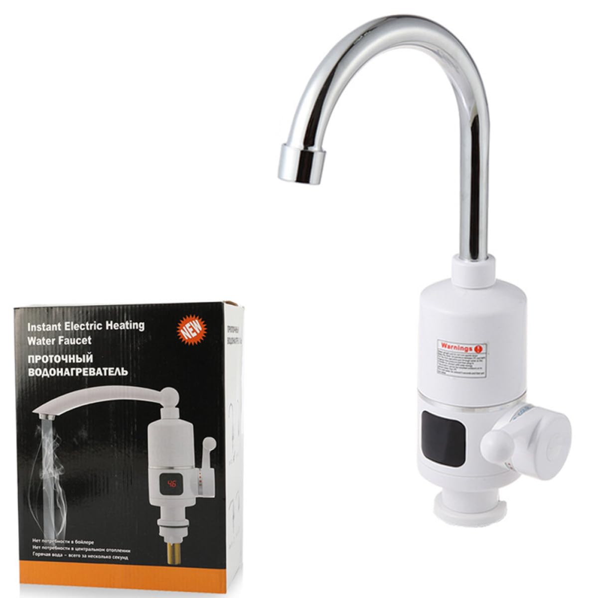 Robinet instantané 3000W Kisangel en acier inoxydable avec affichage numérique pour évier
