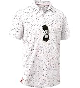 ZITY Mens Golf Shirt Short Sleeve Moisture Wicking Performance Daily Casual Print Patterns Collar...
