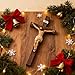 Magicsculp 10.6'' Catholic Crucifix Wall Crosses - Hand Painted Jesus on the Cross, Religious Cross Gifts on Hanging Wall for Church Home Office Baptism Decor