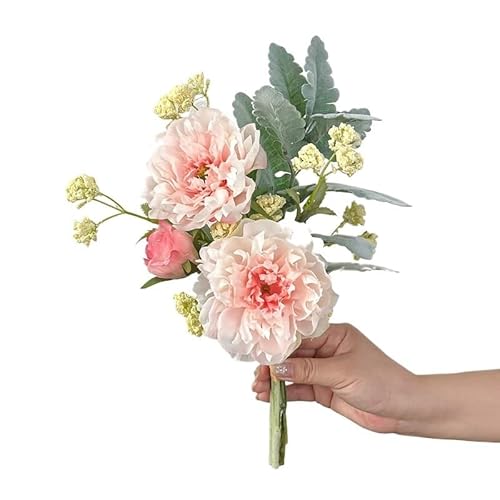 HONKERW fake flowers Artificial Flowers Small Silk Flowers for Home Decor Fake Bouquet Faux Floral Arrangements Table Centerpieces artificial(Color8)