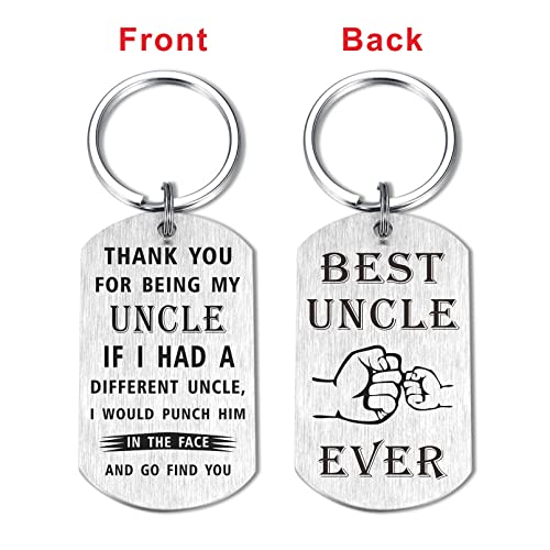 Laluminter Uncle Gift Ideas - Christmas Gifts For Favorite Uncle - Thank You For Being My Uncle Keychain Funny #TOP1