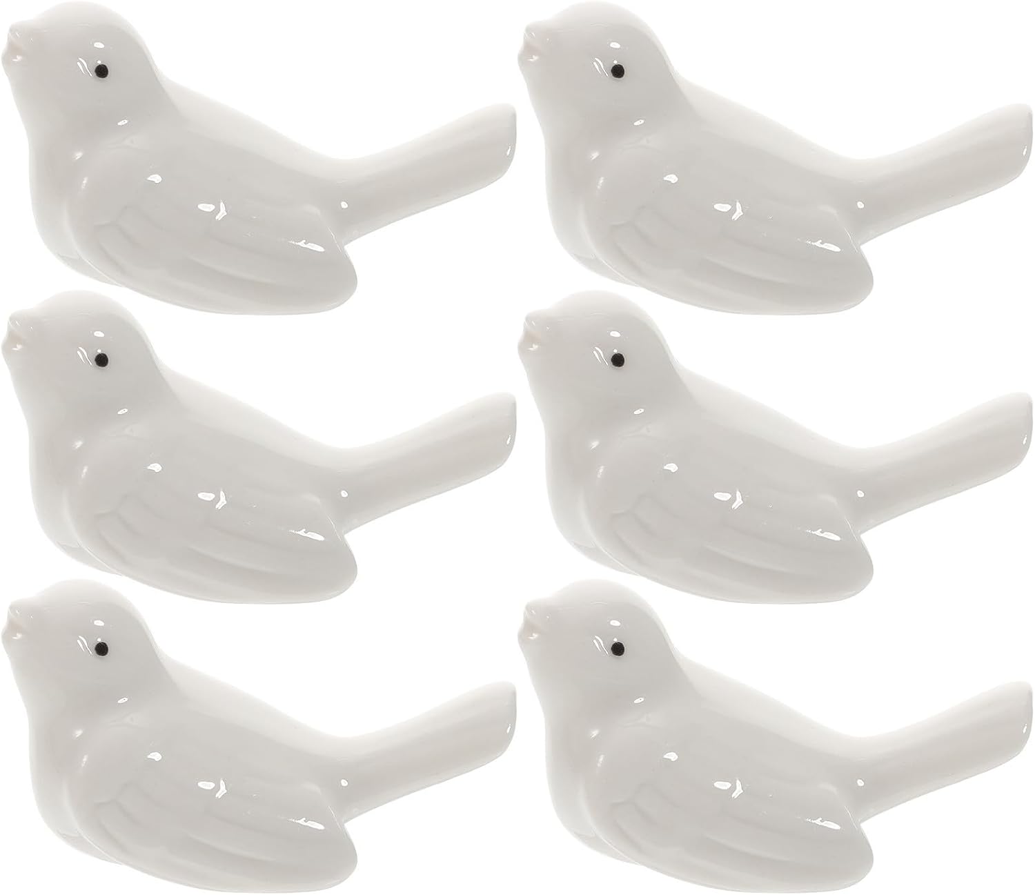 Ceramic Chopstick Rest 6pcs Bird Shape for Tableware and Dining Decor
