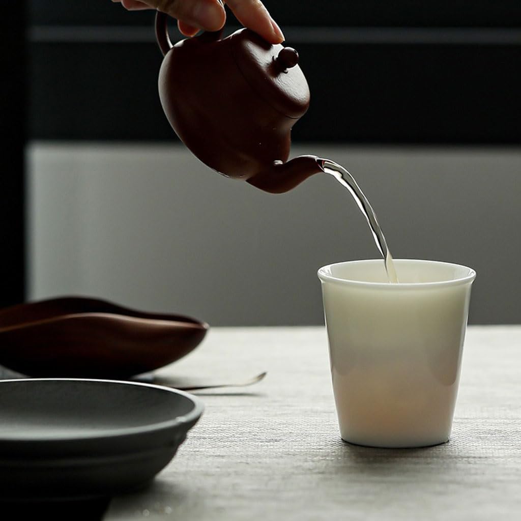 GSOUL Kungfu Tea cup Handmade Small Teacup Personal Owner Cup Single White Porcelain Kung Fu Drinking Small Tea Cups