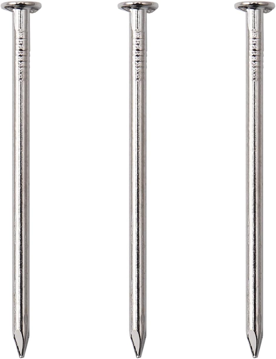 120pcs Hardware Nails, 2 Inches Nickel Plated Hanging Nails, Wall Nails for Hanging, Wood Nails, Long Nails (2 In)