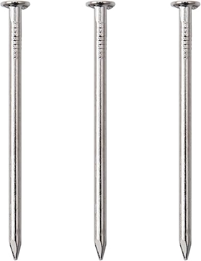 120pcs Hardware Nails, 2 Inches Nickel Plated Hanging Nails, Wall Nails for Hanging, Wood Nails, Long Nails (2 in)