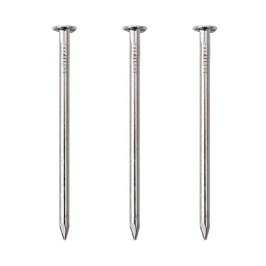 120pcs Hardware Nails, 2 Inches Nickel Plated Hanging Nails, Wall Nails for Hanging, Wood Nails, Long Nails (2 in)